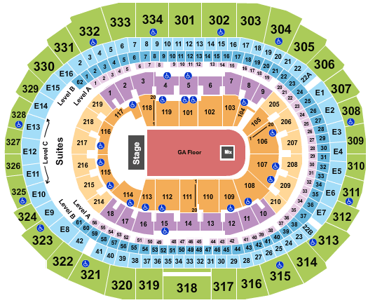 Crypto.com Arena Tyler, The Creator Seating Chart